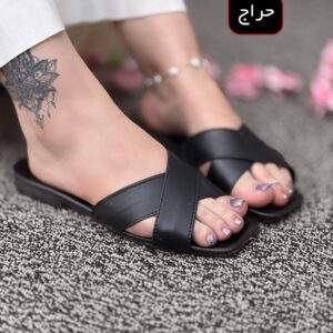 حراج صندل زنانه مدل هرمس ( طرح ضربدری ) کد 1075